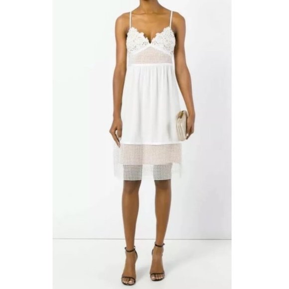 THEORY Melaena Ivory Elevate Crepe Dress NWT 8 - Picture 1 of 15